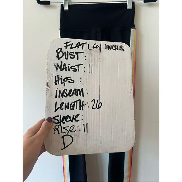 Spiritual Gangster Women's Black Rainbow Side Stripe High Rise Leggings Size XS - Picture 10 of 10